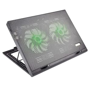 Cooler Para Notebook Warrior Power Gamer Led Verde Luminoso - AC267