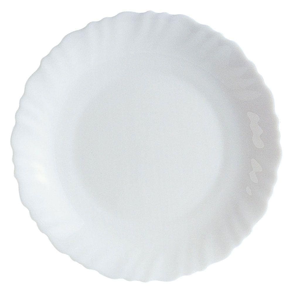 LUMINARC FESTON PRATO SOBREMESA 2x19x19cm VIDRO TEMPERADO BRANCO 6PÇ