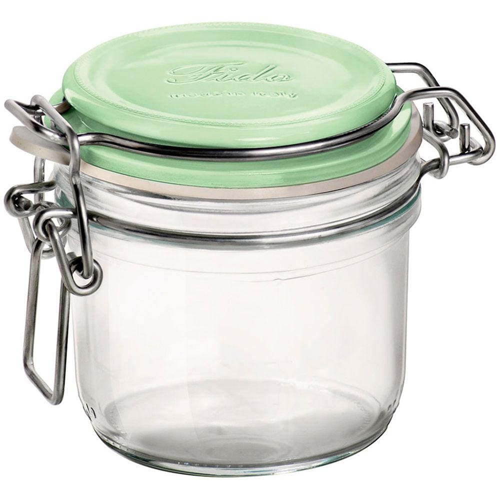 BORMIOLI ROCCO FIDO POTE HERMÉTICO 8x8x8cm 200ml VIDRO TRANSP TAMPA VERDE