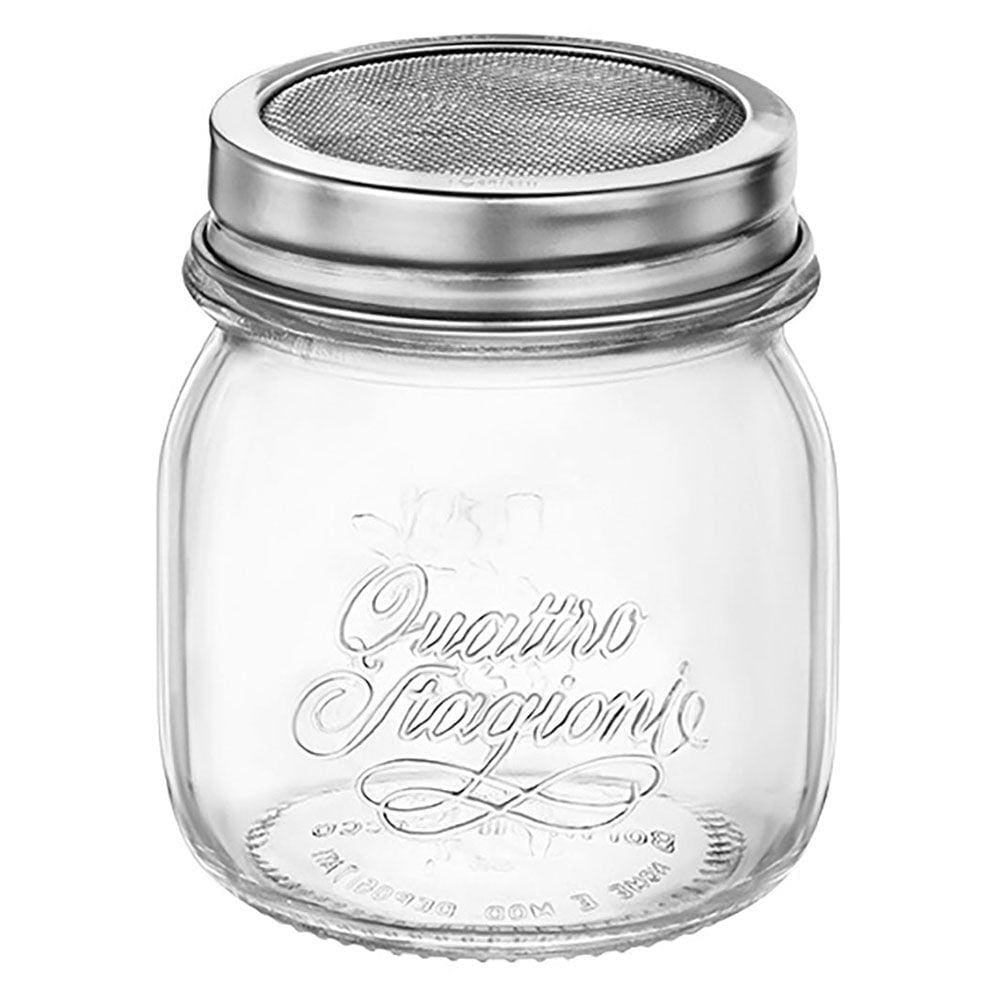 BORMIOLI ROCCO QSTAGIONI POLVILHADOR 9x9x9cm 250ml VIDRO TRANSP TAMPA INOX