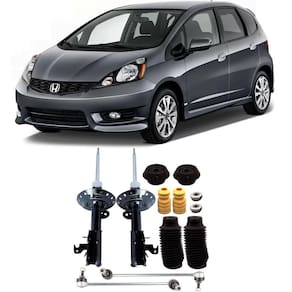 Amortecedor + Kit Batente + Bieleta Honda New Fit Dianteira 2009 Até 2014 O Par