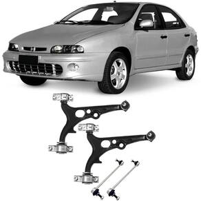 Bandeja + Bieleta Fiat Brava Dianteira 1999 Até 2003 O Par