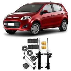 Amortecedor + Kit Batente + Bieleta Fiat Palio Dianteira 2012 Até 2020 O Par