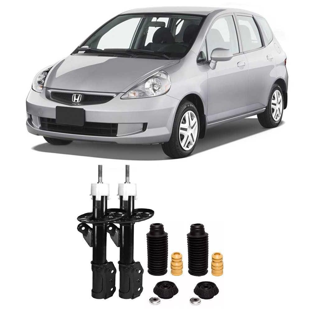 Amortecedor + Kit Batente Honda Fit Dianteiro 2003 Até 2008 O Par