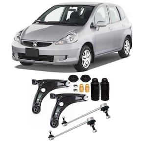 Bandeja + Bieleta + Kit Batente Honda Fit Dianteiro 2003 Até 2008 O Par