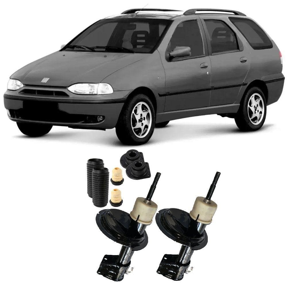 Amortecedor + Kit Batente Fiat Palio Weekend Dianteiro 1996 Até 2000 O Par