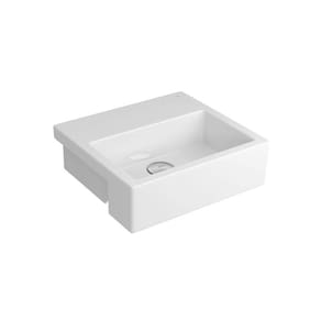 Cuba de Semiencaixe Deca 36x33 L.733.17 Retangular com Mesa Branco Gelo