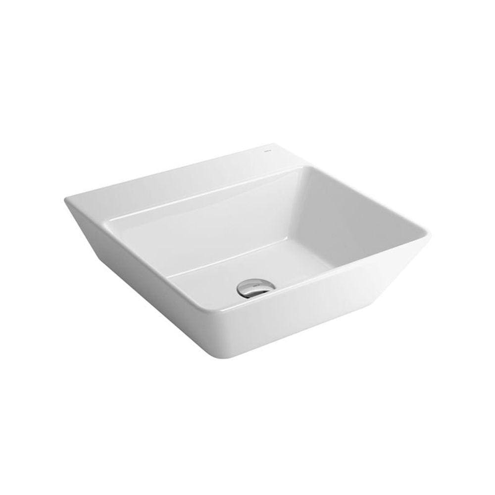 Cuba de Apoio Deca 42x42 L.270.17 Quadrada com Mesa Branco Gelo