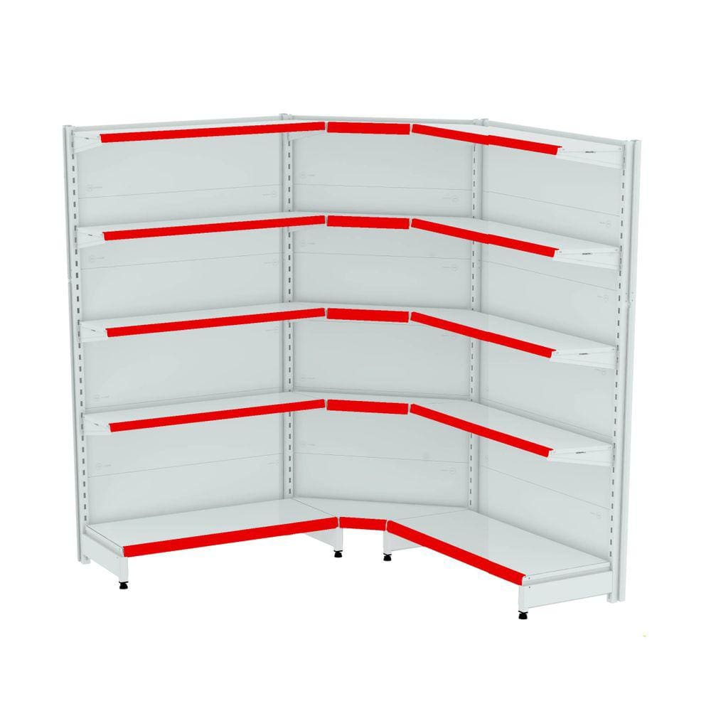 Gondola Parede 196 Amapa Flex 60 Kit 2m 1 Canto Branco Fx Ve