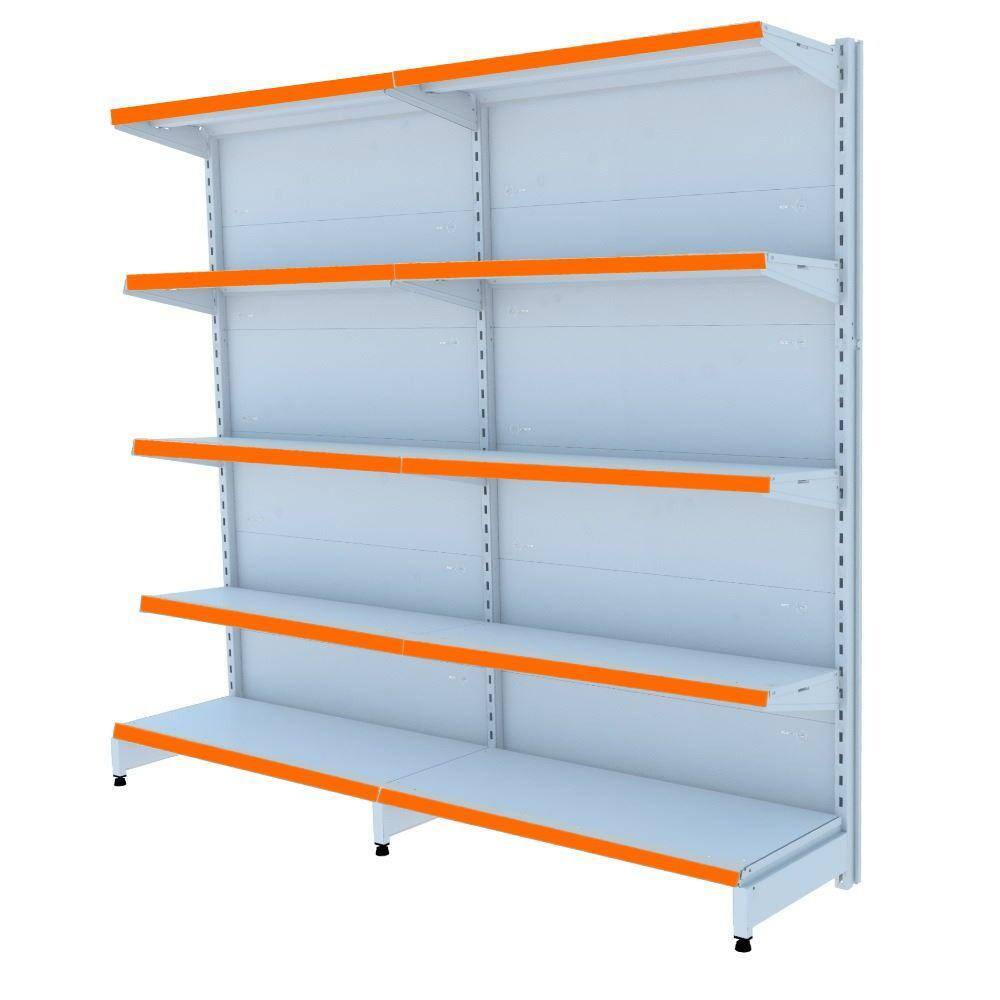 Gondola Parede 196 Amapa Flex 60 Kit 2 Metros Branco Fx Lara