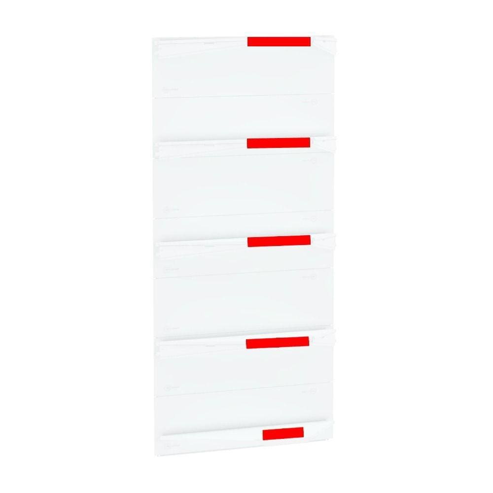 Kit 5 Bandejas Para Gondola Canto 196 Flex 60 Branco Fx Verm