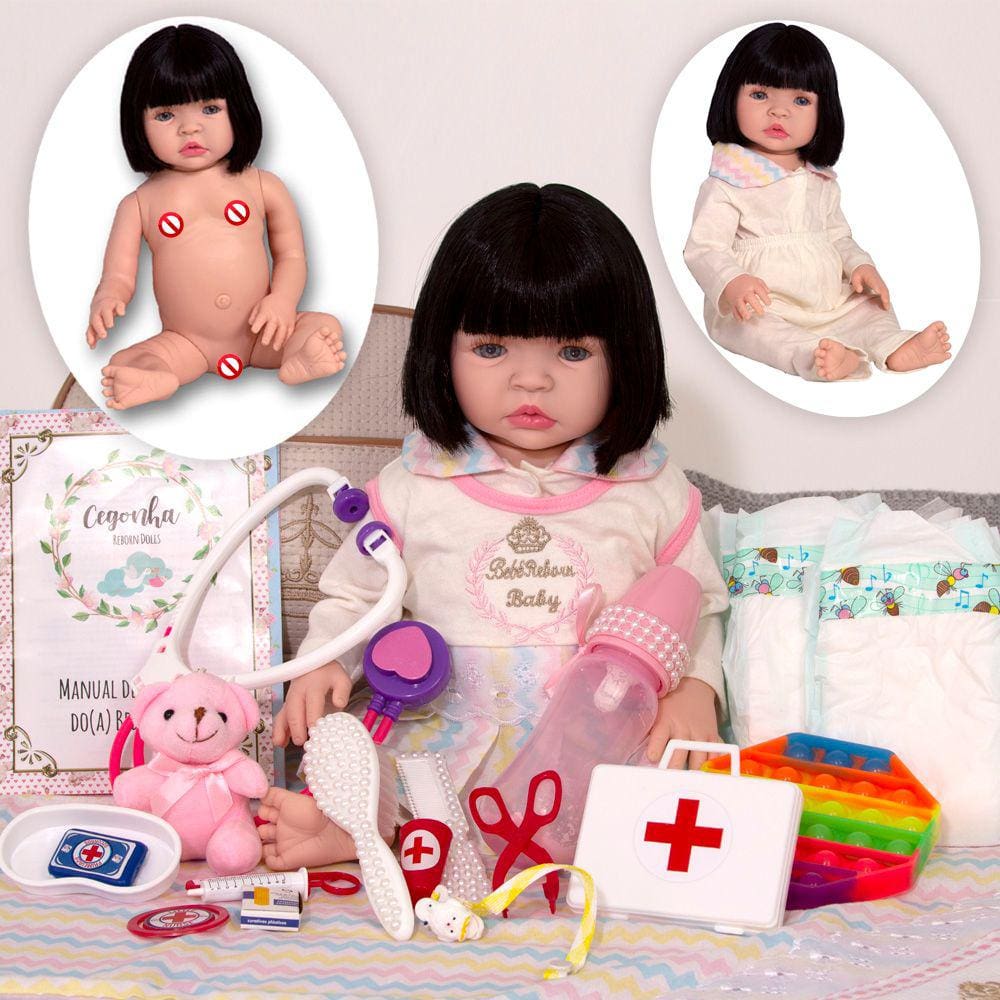 Boneca Bebe Reborn Baby Morena