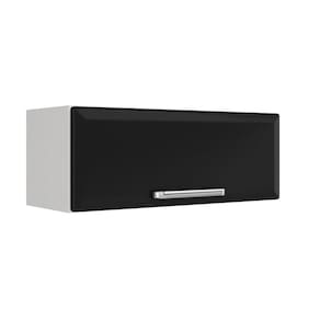 Armário Aéreo 1 Porta Basculante Luce Itatiaia Branco/Preto
