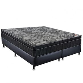 Cama Box Colchão Iso Molas Nanolastic Queen Size Ortobom Preto/Cinza