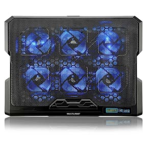 Cooler para Notebook com 6 Fans Led Azul Hexa Cooler Multilaser - AC282