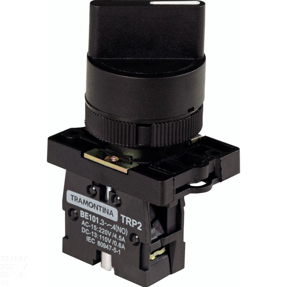 Botão Seletor Tramontina TRP2-ED21 1NA Duas Posições Base de Plástico Tramontina