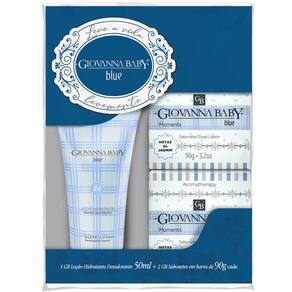 Kit Giovana Baby Eterno Encanto Blue Loção Hidratante + 2 Sabonetes Em Barra