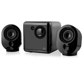 Caixas de Som 2.1 c/ Subwoofer 15w RMS Alimentação USB Conexão P2 Controle de Volume e Graves Grafite - SP166