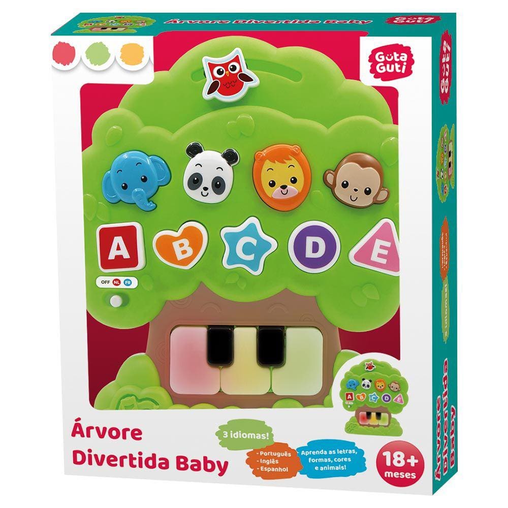 Árvore Divertida Baby - Som e Luz - Guta Guti - DM Toys