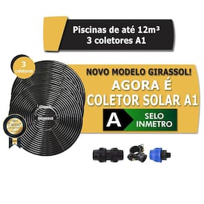 Aquecedor Solar Piscinas Até 12.000l 3 Placas A1 - Girassol