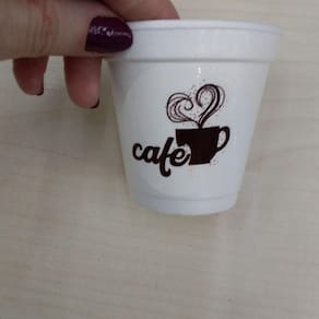 Copo Isopor Descartável 120ml Café e Chá mod.05 - 50 unid.