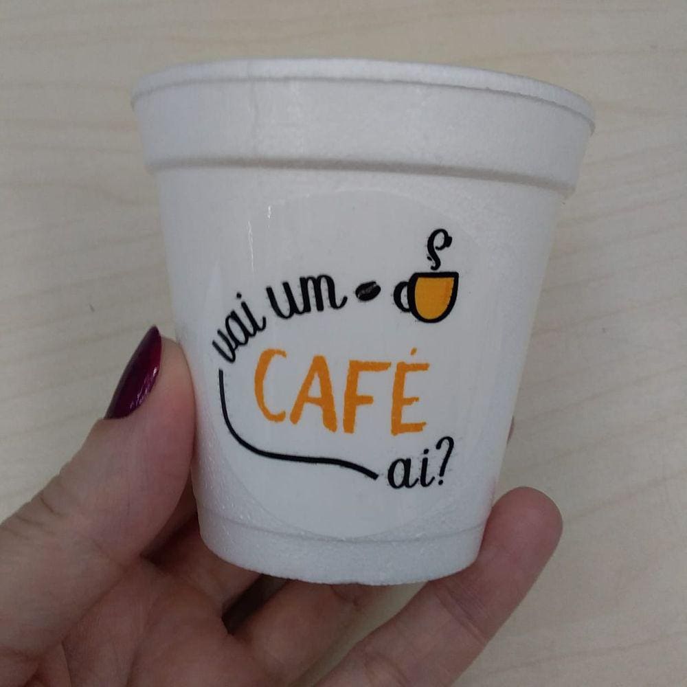 Copo Isopor Descartável 120ml Café e Chá mod.03 - 50 unid.