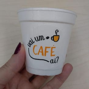 Copo Isopor Descartável 120ml  Café e Chá mod.03 - 50 unid.