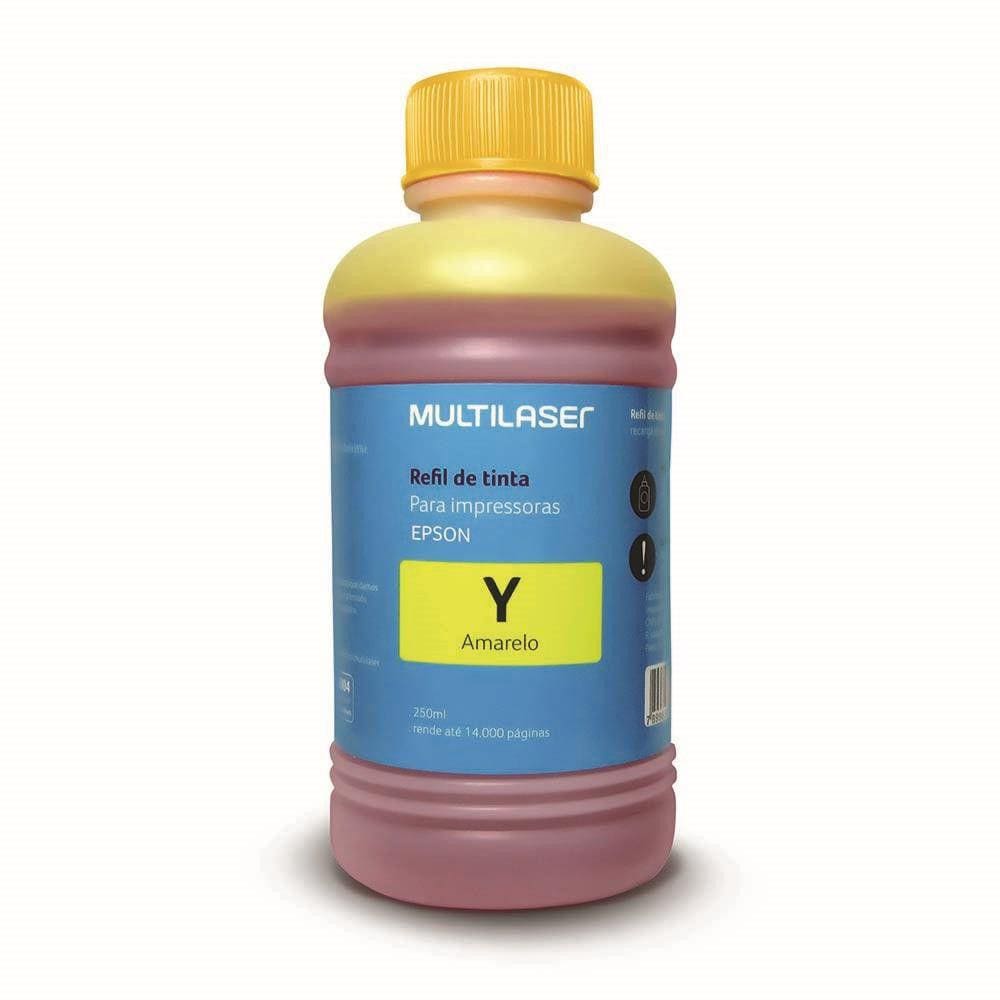 Refil De Tinta Para Impressoras Epson 250Ml Amarelo Multilaser - RF016