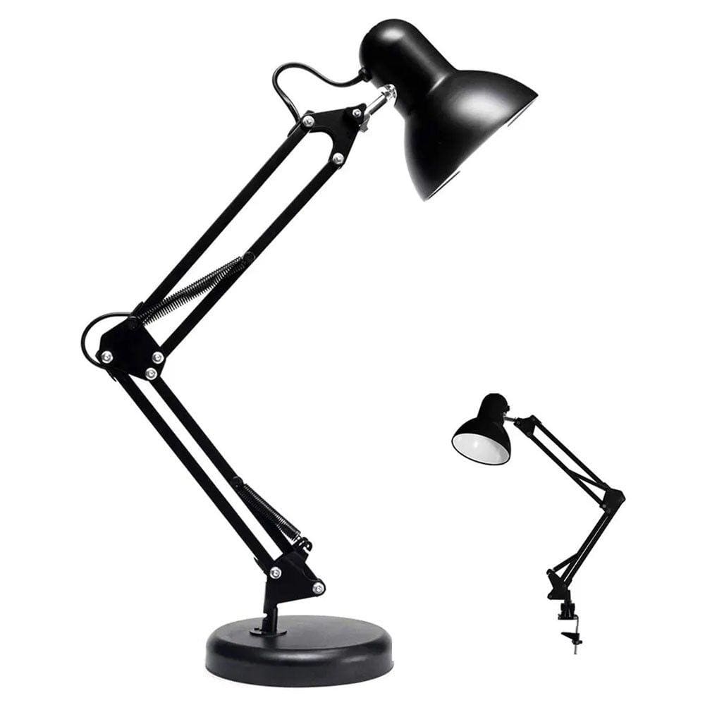 Luminaria Mesa Articulada garra Escritorio regulavel 2 em 1 Leitura Base metal Articulavel