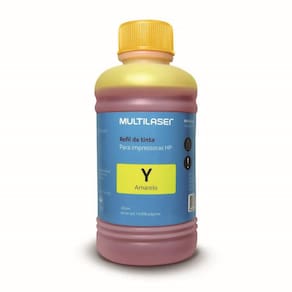 Refil de Tinta para Cartucho Impressoras HP 250ml Amarelo Multilaser - RF012