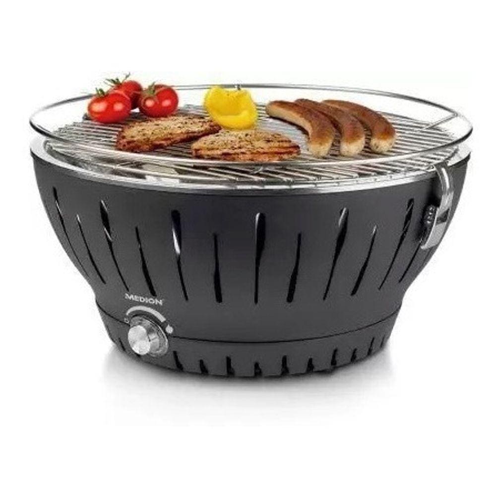 Churrasqueira De Mesa Portátil A Carvão E Pilha - Sem Fumaça