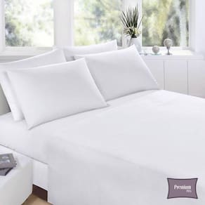 Jogo de Cama Casal Premium Plus 4 Peças Branco