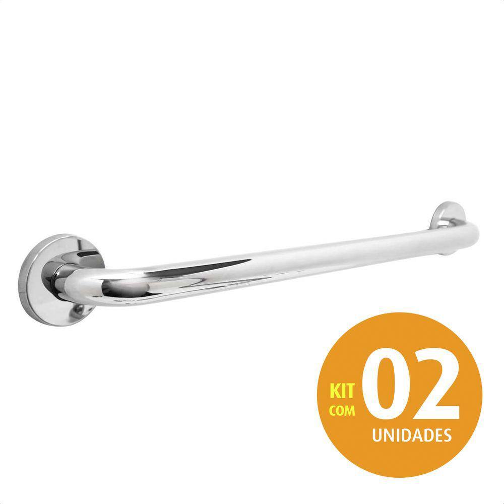 Barra De Apoio Tubular Inox Polido Diâmetro 1.1/4 60cm 02un