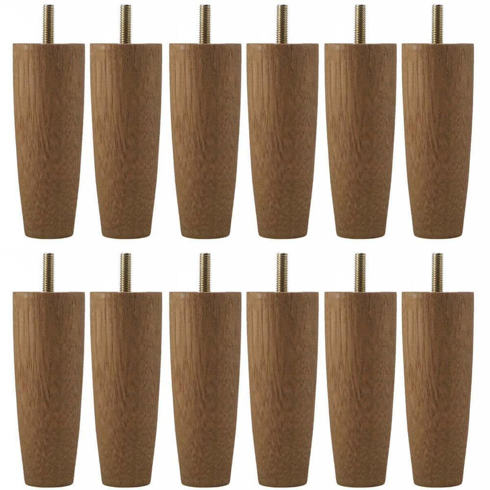 Kit 12 Pés Para Cama Solteiro 12cm Pé Cama Box Em Madeira