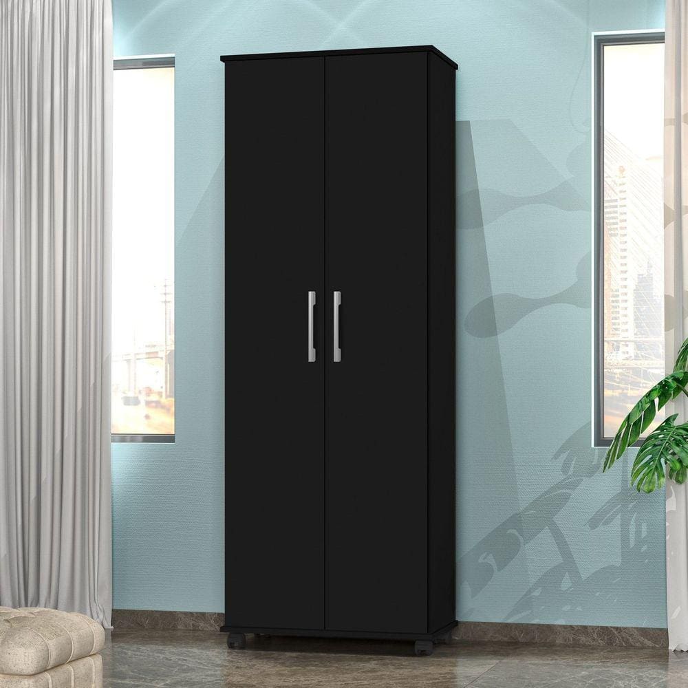 Armário Multiuso 2 Portas Arezzo J&A Móveis Preto