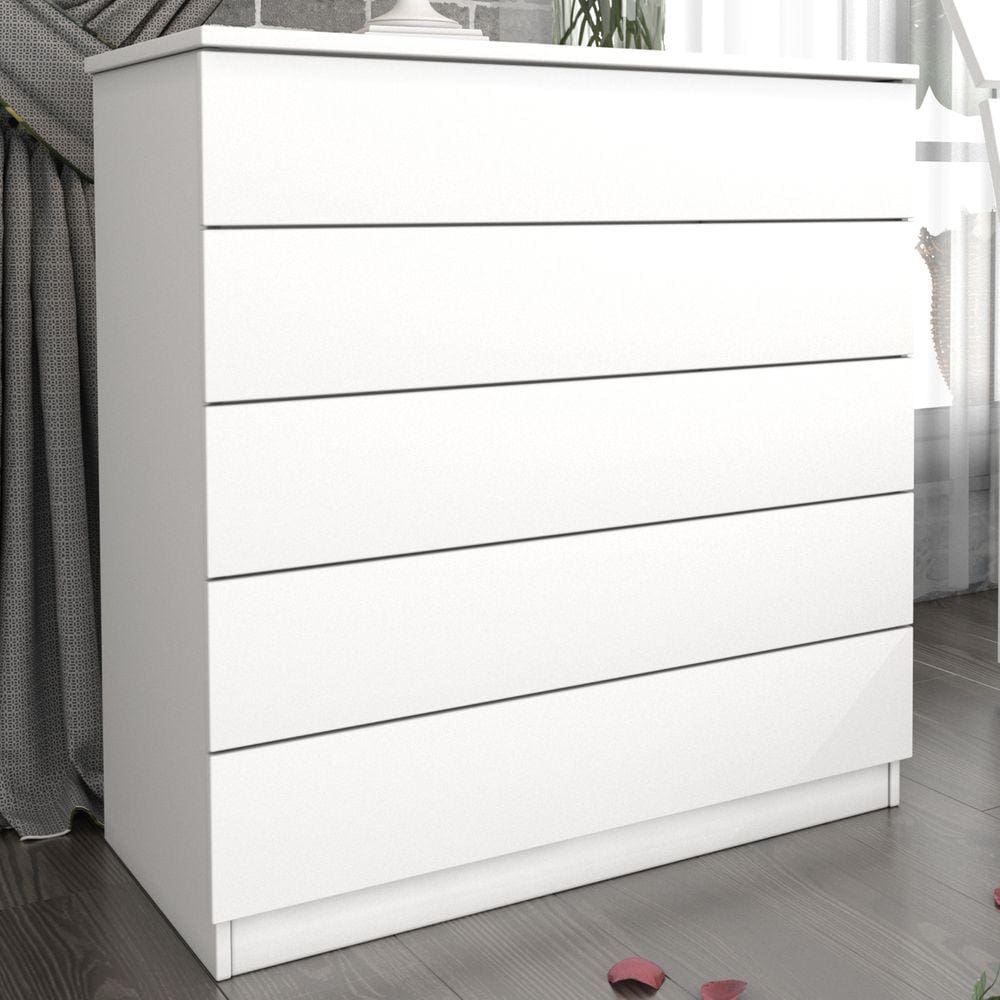 Cômoda Premium 5 Gavetas Neve - Tcil Móveis
