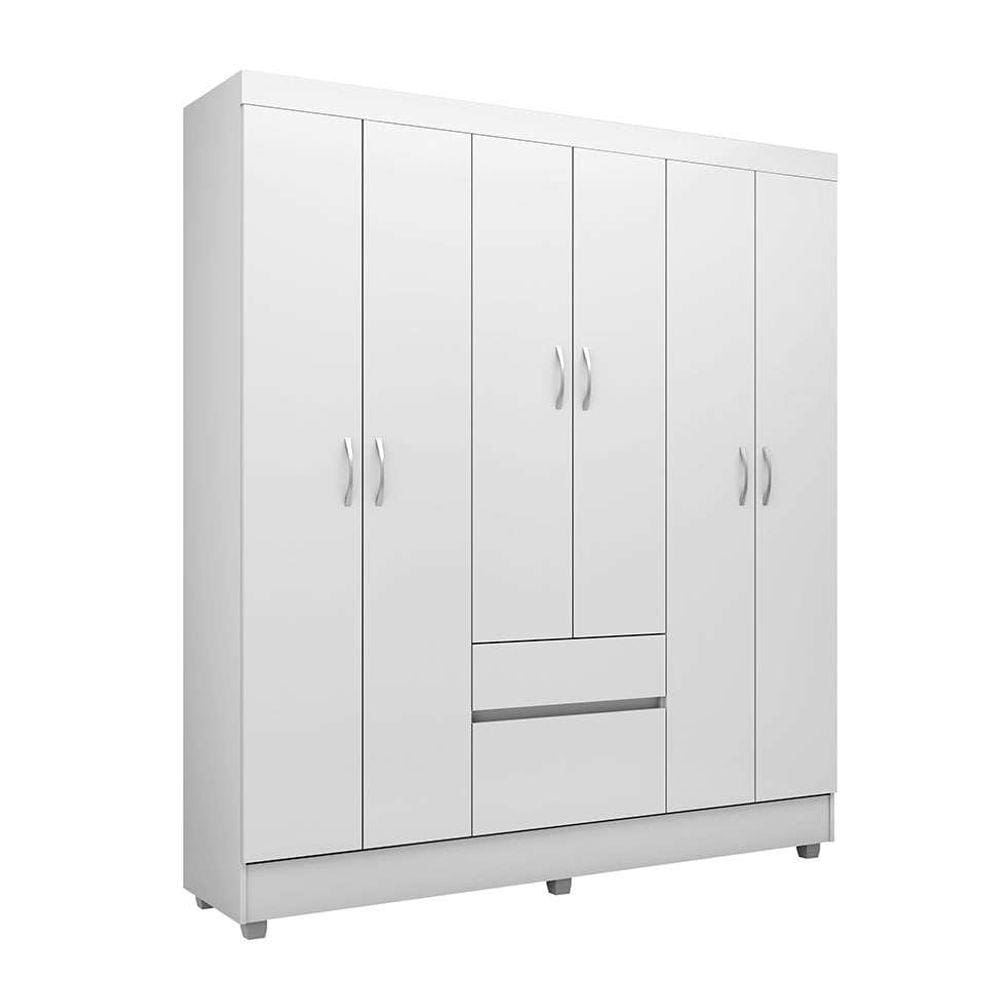 guarda-roupa solteiro flash flex 6 pt 2 gv branco e rosa