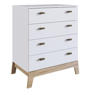 Cômoda Infantil 4 Gavetas 71Cm 003 Branco - Completa Móveis