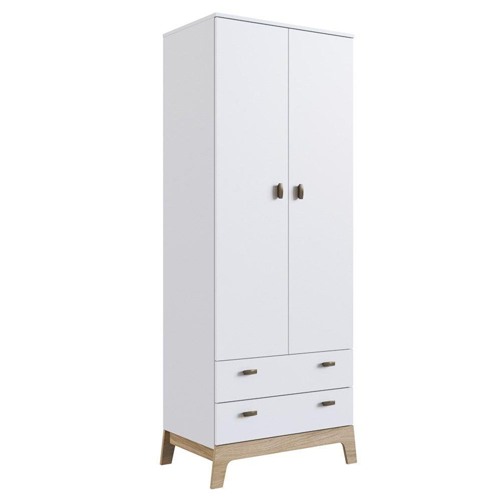Guarda Roupa Infantil 73Cm 2 Portas 2 Gavetas 005 Branco - Completa Móveis