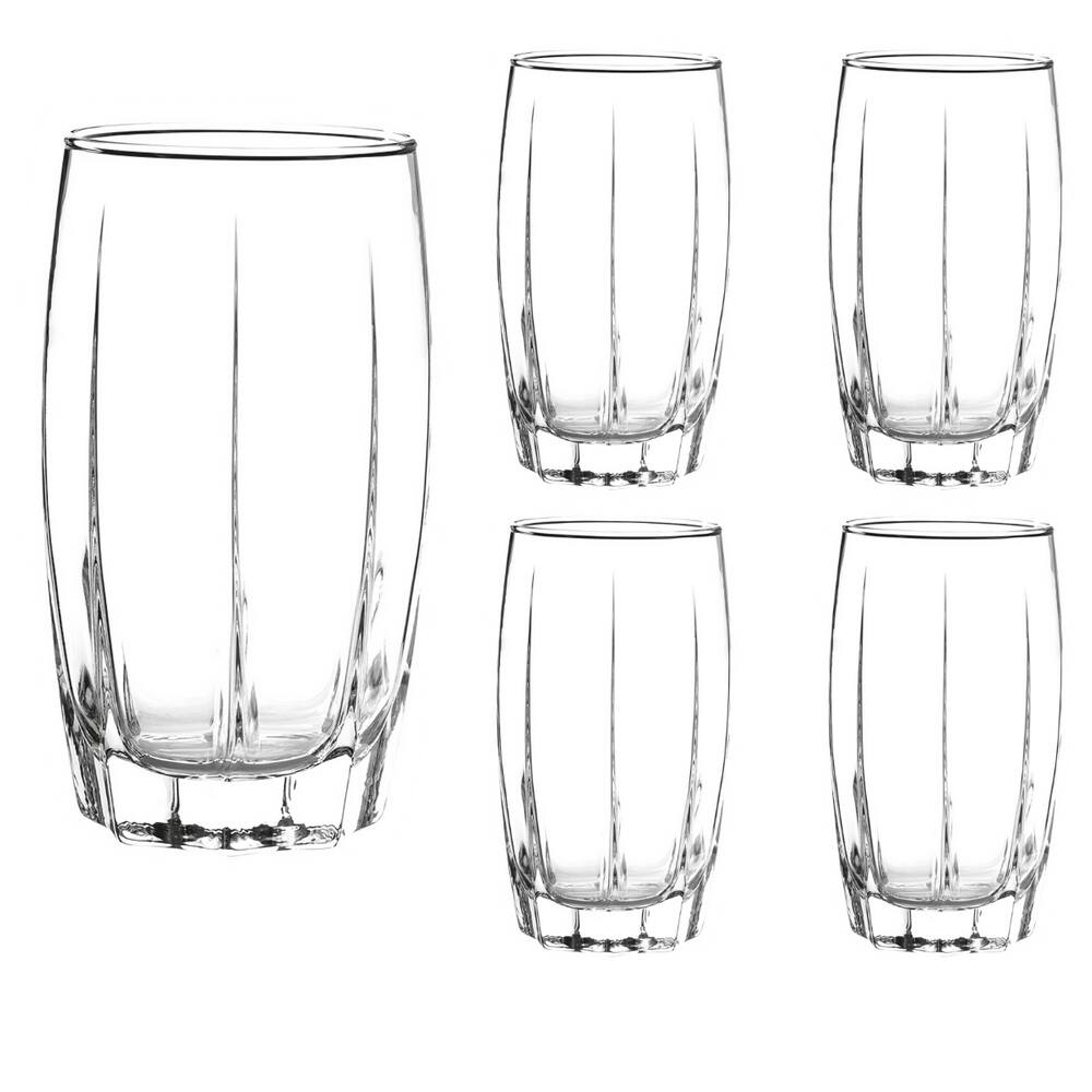 kit 4 Copos De Vidro Long Drink 374ML Amadeus transparente