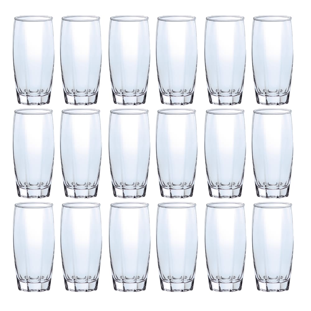 Copos de Vidro Jogo com 18 Florence 370ml Transparente Luxo