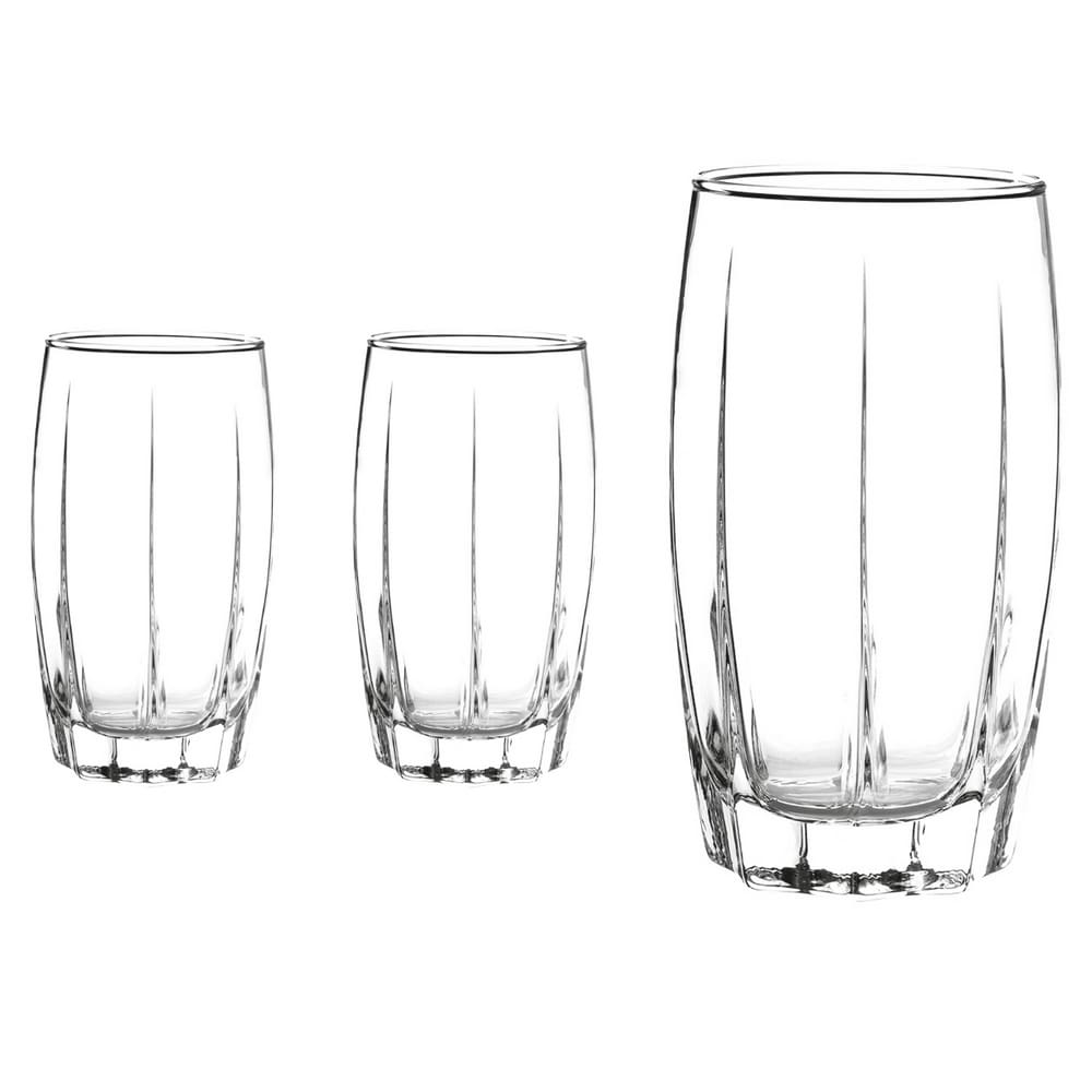 Jogo 2 Copos De Vidro transparente Lond Drink 374ML Amadeus
