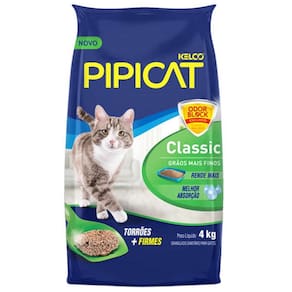 Areia Sanitária Pipicat Classic para Gatos - Kelco (4kg)