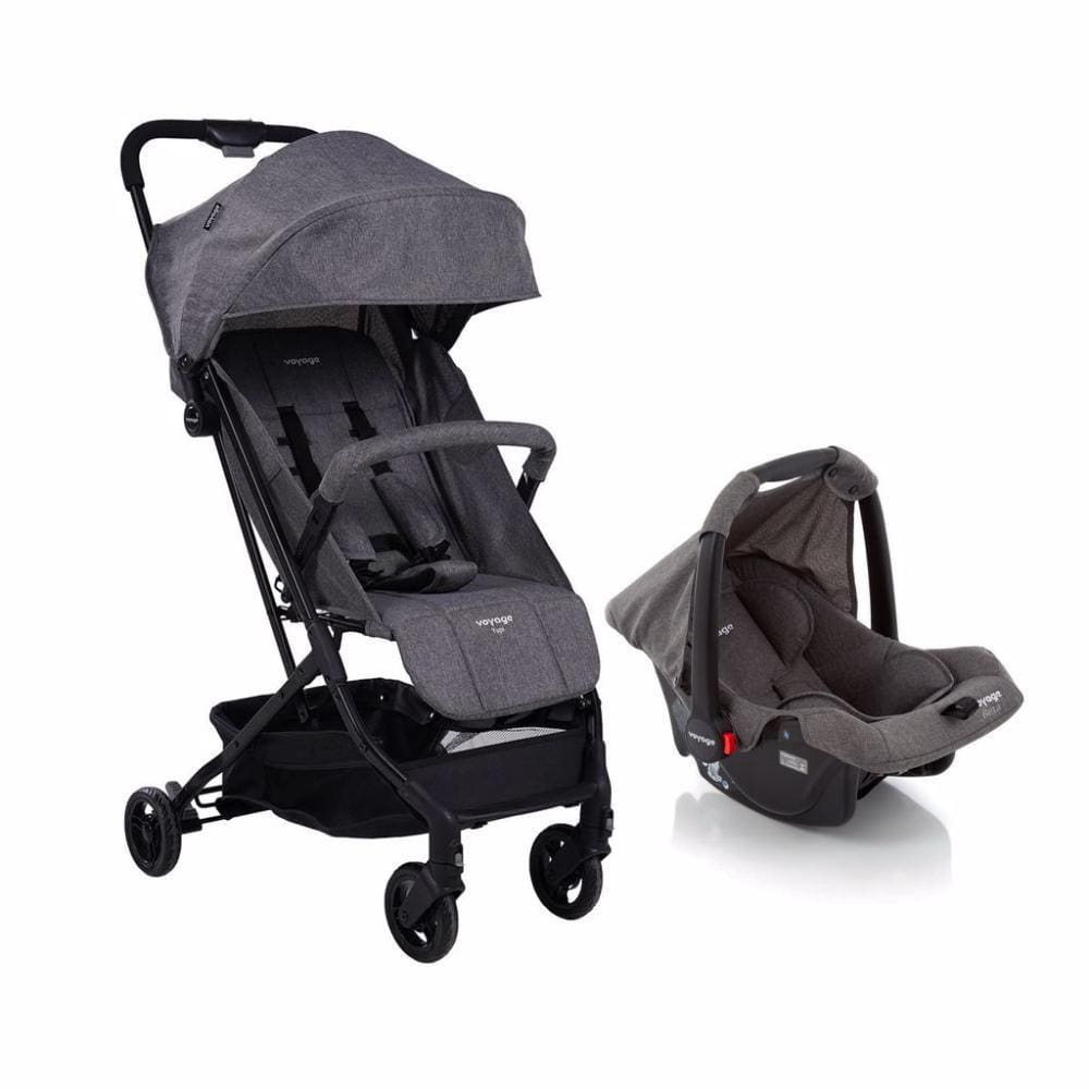 Travel System Yupi Duo Pro Voyage Cinza Mescla