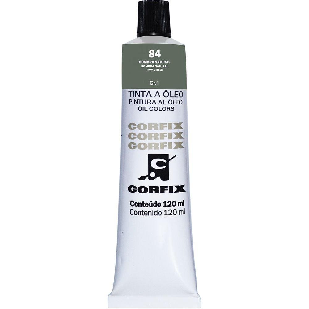 Tinta Óleo Corfix 120ml Cor Sombra Natural 84