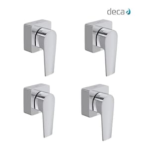 Kit 4 Acabamento Para Registro De Gaveta Level 1/2" 3/4" 1"4900 Cromada Deca
