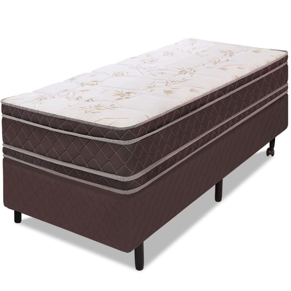 Cama Box Colchão Solteiro 100% Espuma Dupla Face Antialérgico 88x188x56cm - BF Colchões