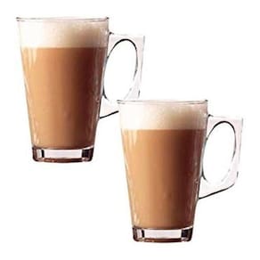 Kit 3 Caneca de Vidro Taça Cappuccino Café Expresso Londres