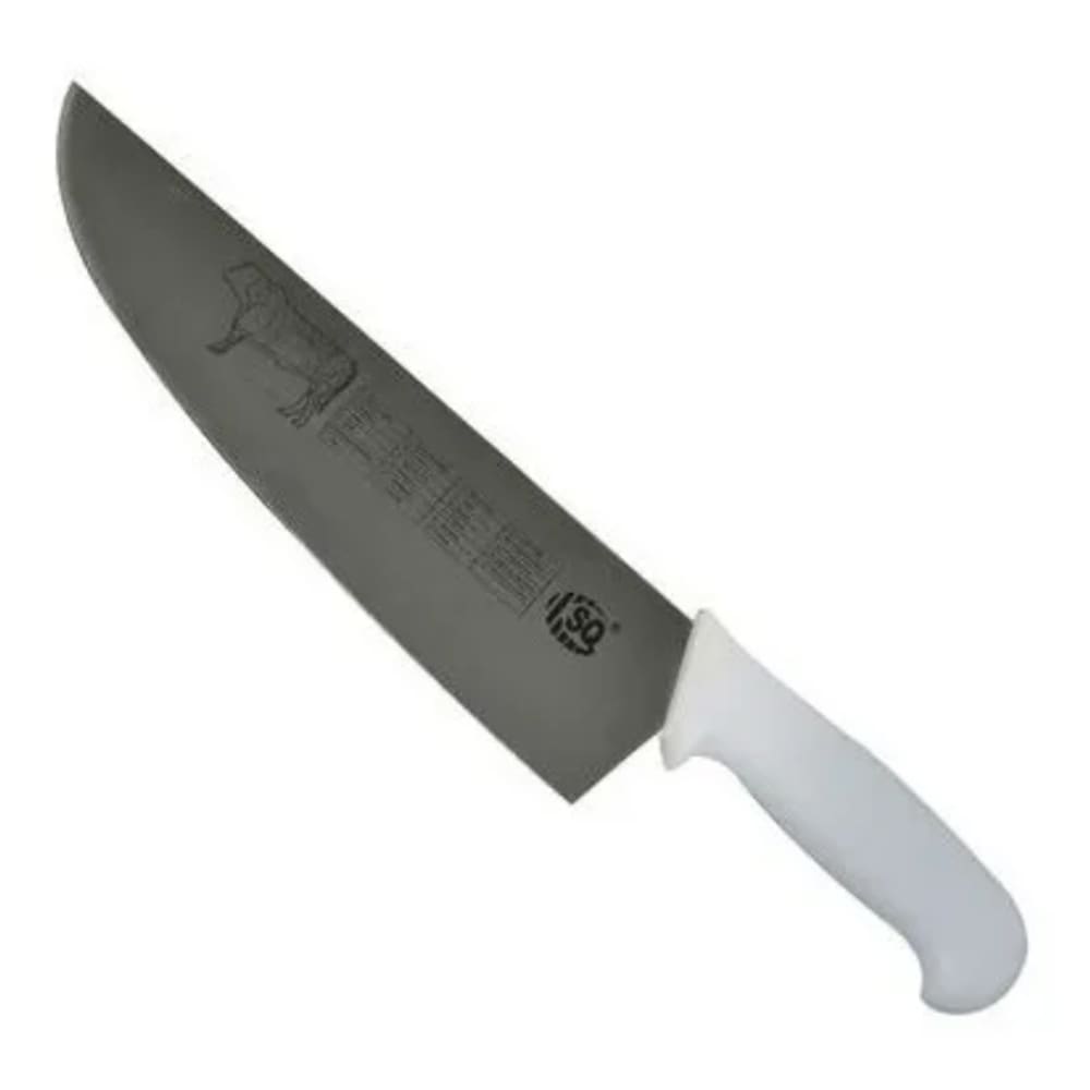 Faca Açougueiro Churrasco Cozinha Aço Inox Cabo Branco 10 Sq