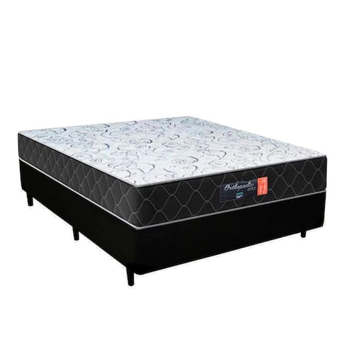 imagem-Cama Box Casal + Colchão Espuma D33 Semi Ortopédico Extra Firme Comfort Prime 72x138x188 Preto